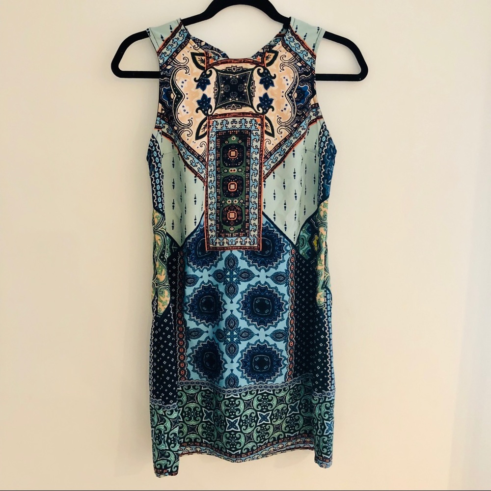 B. Darlin Boho Print Shift Dress